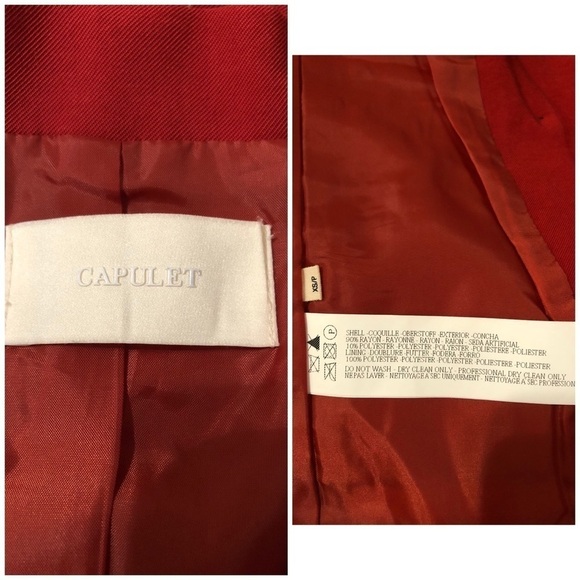 NWT CAPULET Double Breasted Blazer Size XS - Picture 6 of 7